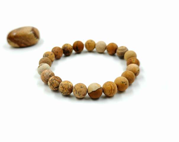 Matt képjáspis karkötő