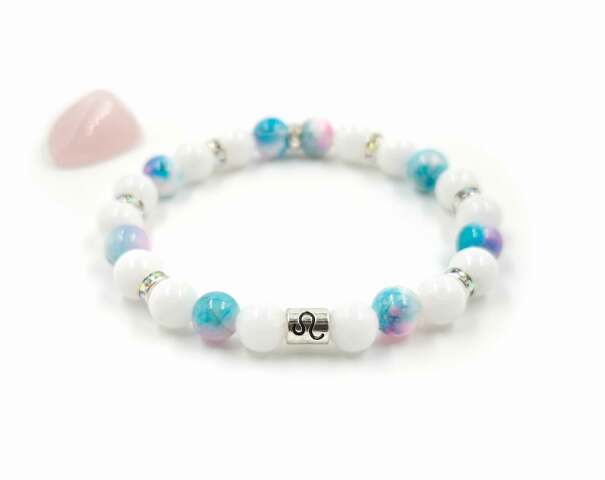 Oroszlán szivárvány jáde női karkötő