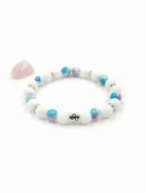 Oroszlán szivárvány jáde női karkötő